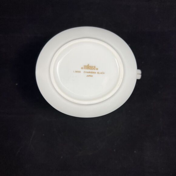 Vintage Charisma Black By Mikasa Cream And Sugar Set - Picture 5 of 16